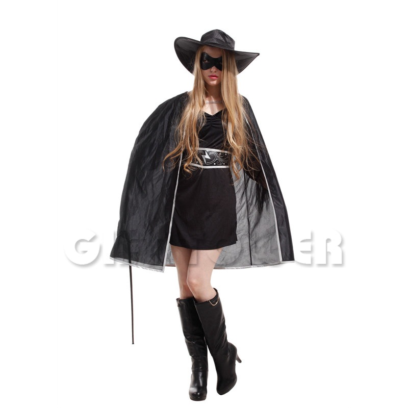 焕佑狂欢节装扮服装化妆舞会英雄表演服装,w-0153豪华蒙面女侠客