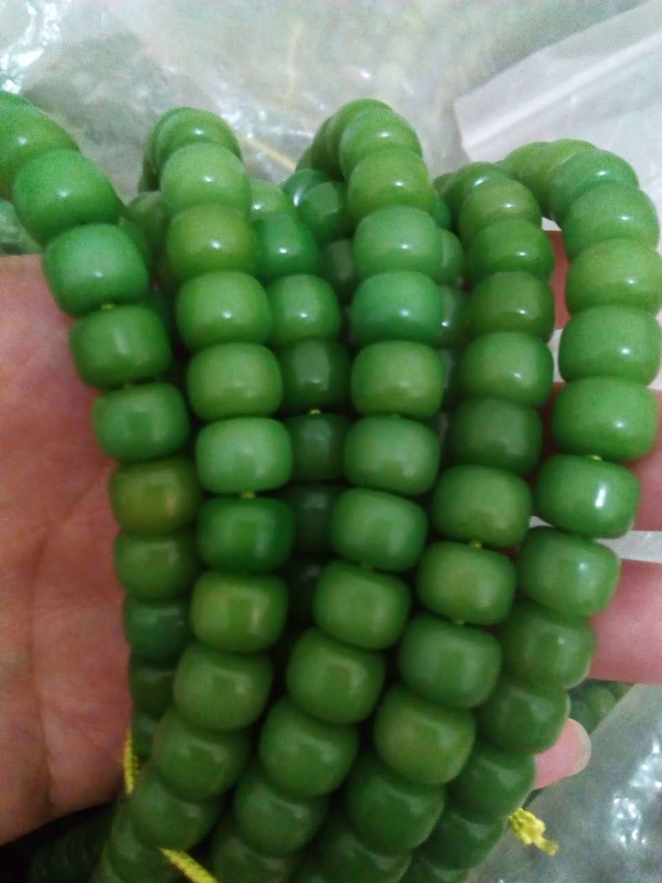 天然风化菩提根 绿色阴皮玉化菩提根 黄色/翡翠绿色菩提根