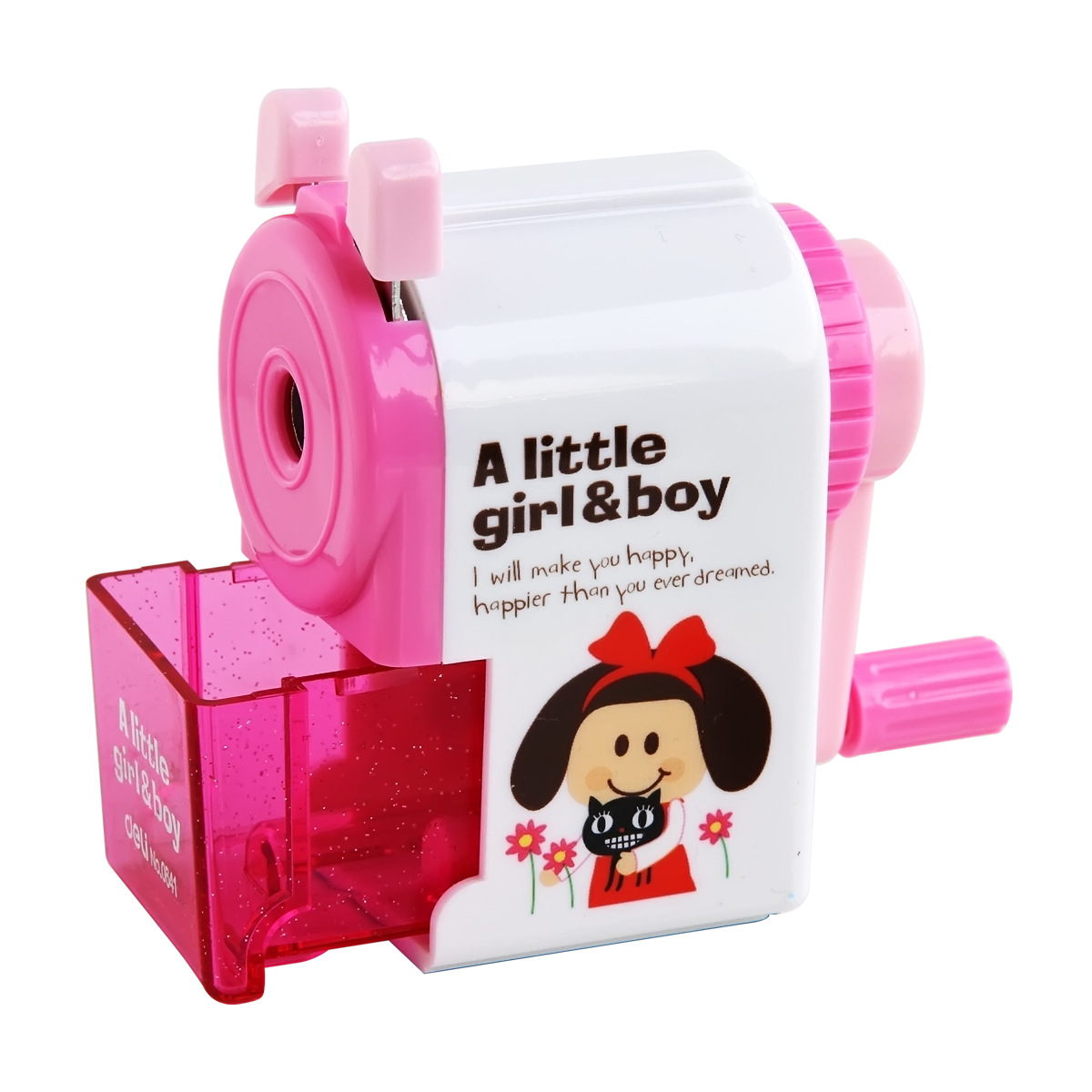 得力特价0641卷笔刀削笔机笔刨手摇笔器卡通可爱学生文具手动