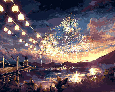 数字油画diy手绘装饰画义乌 6118 烟火季节