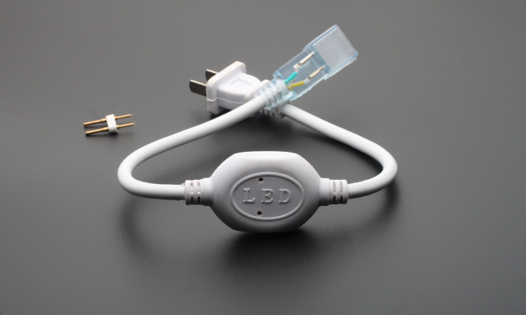 led3014/3528/5050/2835灯带防水插头两线两芯电源接头线高压配件