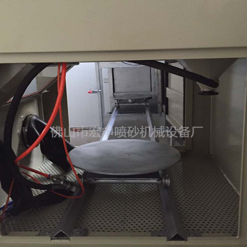 【厂家直销】推车式转盘手动喷砂机   小型 手动喷砂除锈机