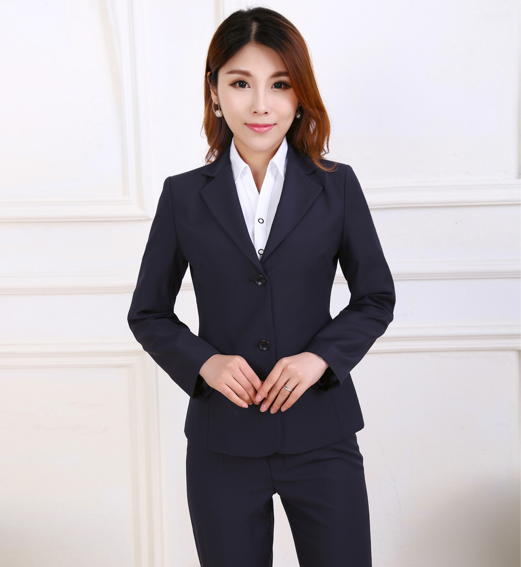 0成交537件2019春夏加大码胖mm女士修身弹性直筒职业西裤西装正装