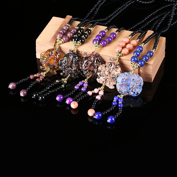 民族风毛衣链衣服挂件复古吊坠装饰女长款项链百搭配饰厂家批发