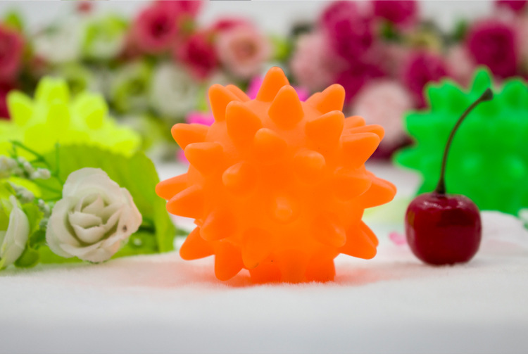 流星球 海胆宠物玩具七彩橡胶玩具海胆球 宠物发声玩具 狗狗玩具