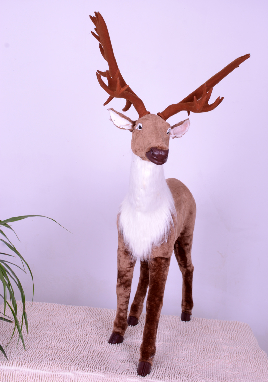 圣诞鹿拉车 麋鹿 驯鹿圣诞树下摆设装饰品场景装饰仿真梅花雪橇鹿