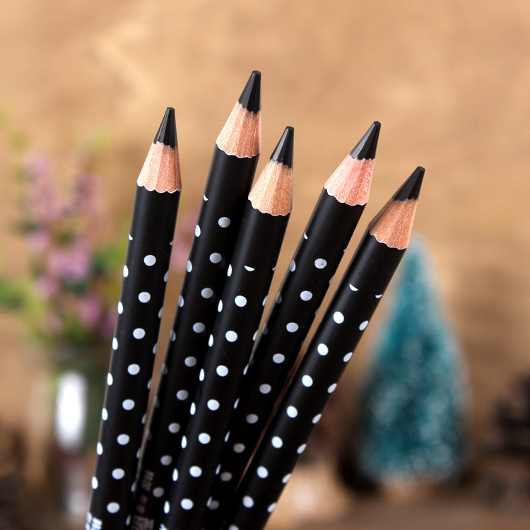 Cross-Border Supply Makeup MIDNIGHT COOL 1603 Waterproof and Durable Non-Decolorizing Eyeliner Polka Dot Wooden Eyebrow Pencil