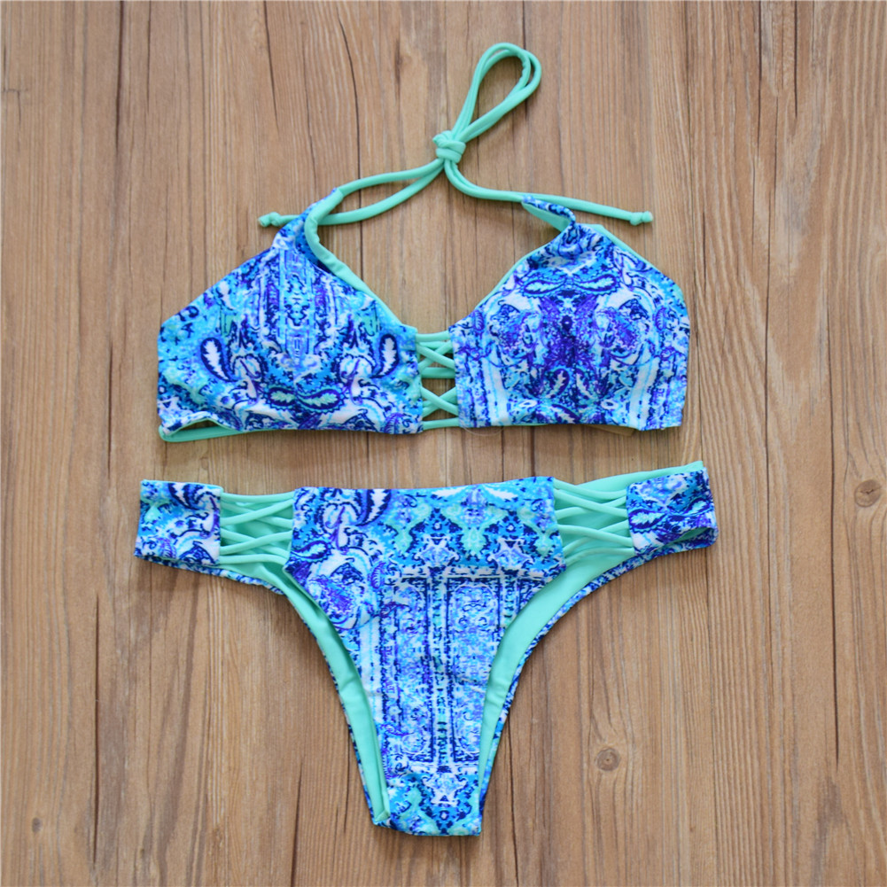 2016新款尤迪安品牌双面款女式分体显瘦-比基尼,分体泳衣