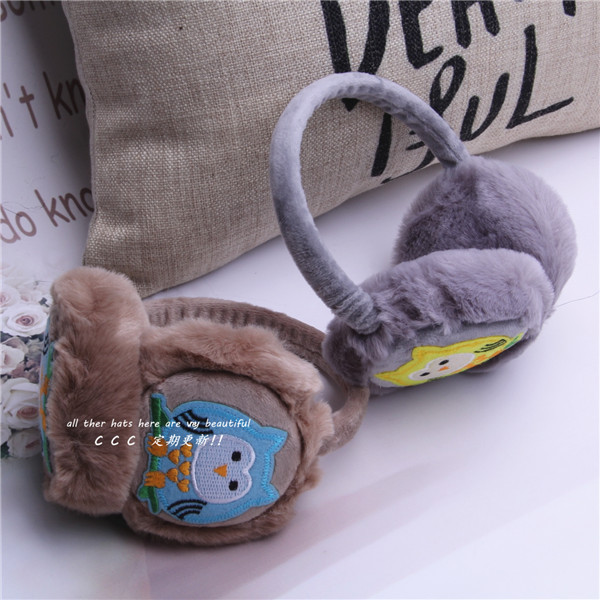 亲子卡通猫头鹰可爱冬季耳罩保暖耳护耳套耳包女宝宝儿童冬天耳捂