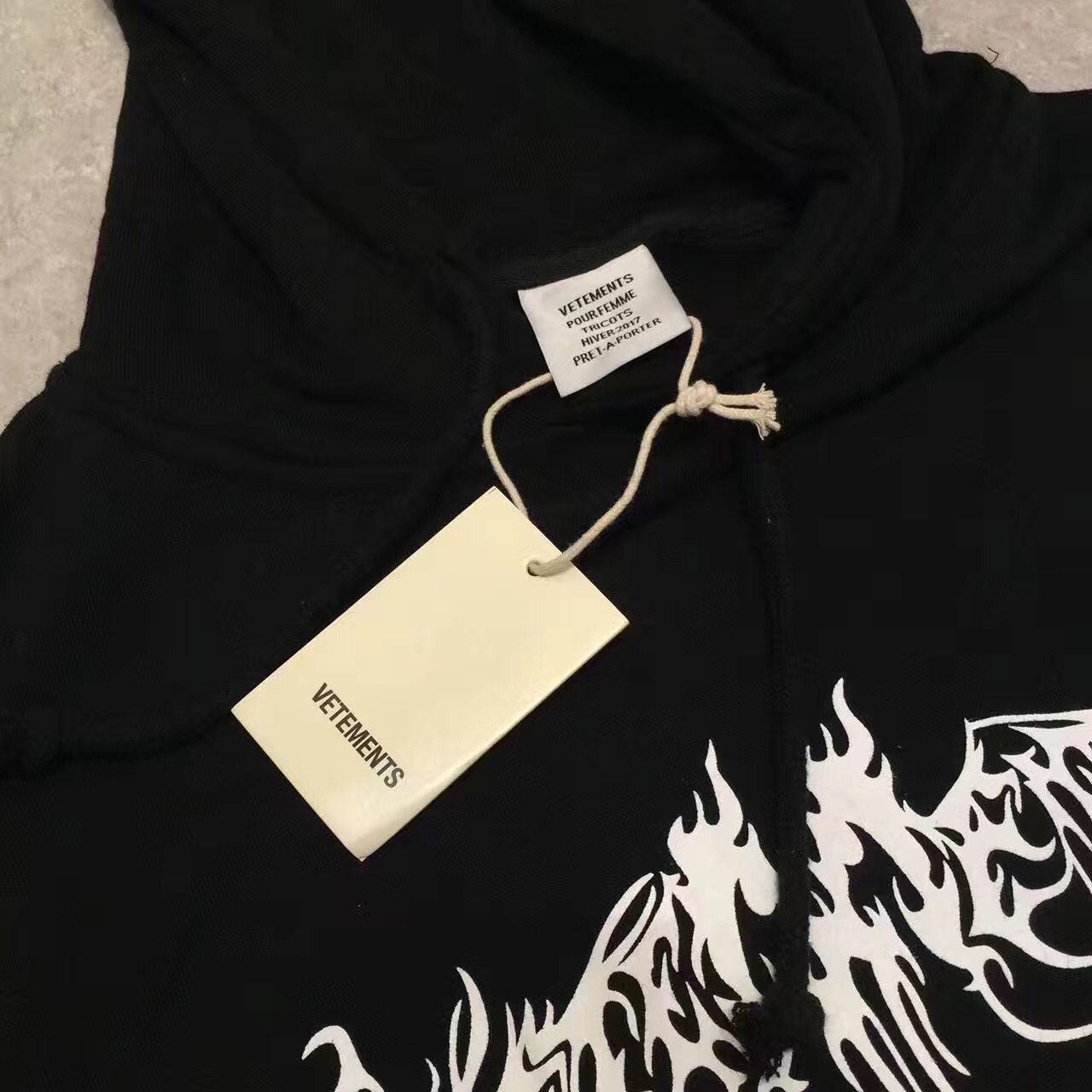 潮牌vetements新款 杨幂同款魔法阵六芒星 巨袖落肩帽衫连帽卫衣