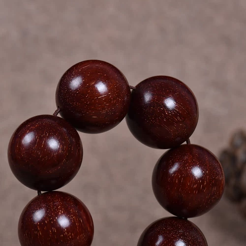 赞比亚血檀金星手串 人工金星精致媲美小叶紫檀手串手链 血檀佛珠