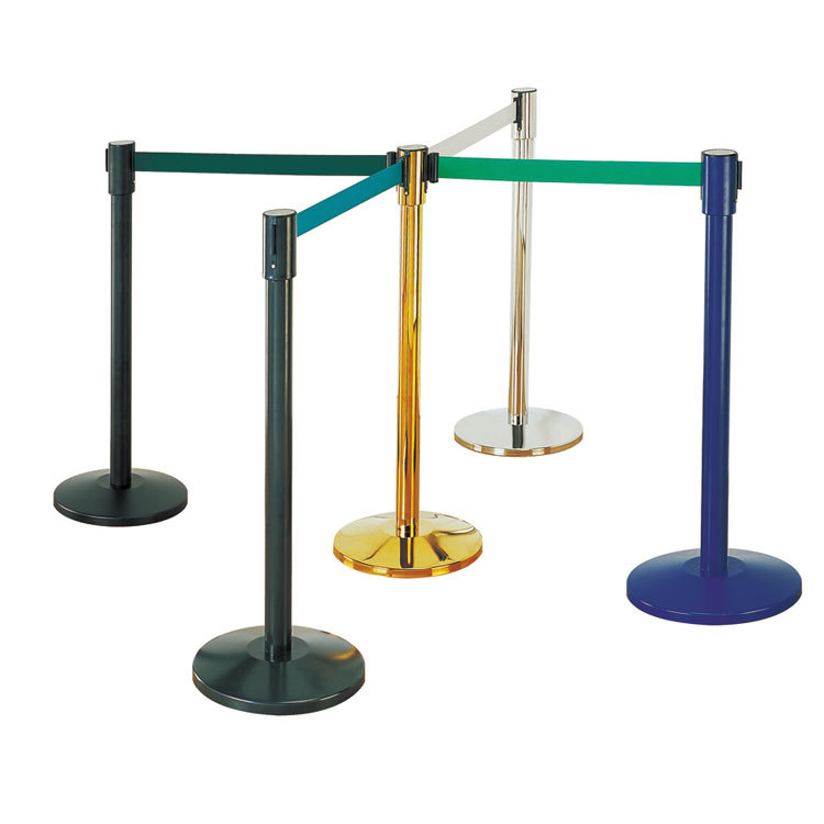 迪恩斯伸缩带栏杆座银行隔离带不锈钢一米栏活动围栏