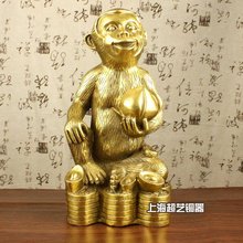 铜猴摆件猴子风水家居工艺品装饰品摆设 十二生肖猴吉祥物