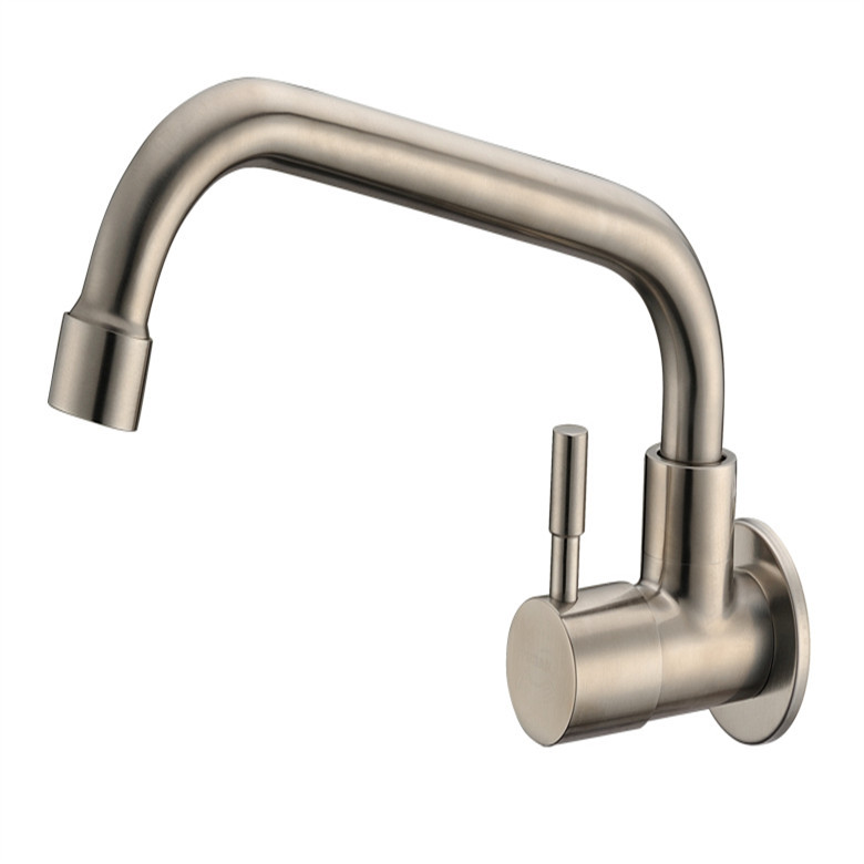 304不锈钢单冷入墙横式水龙头 sus3