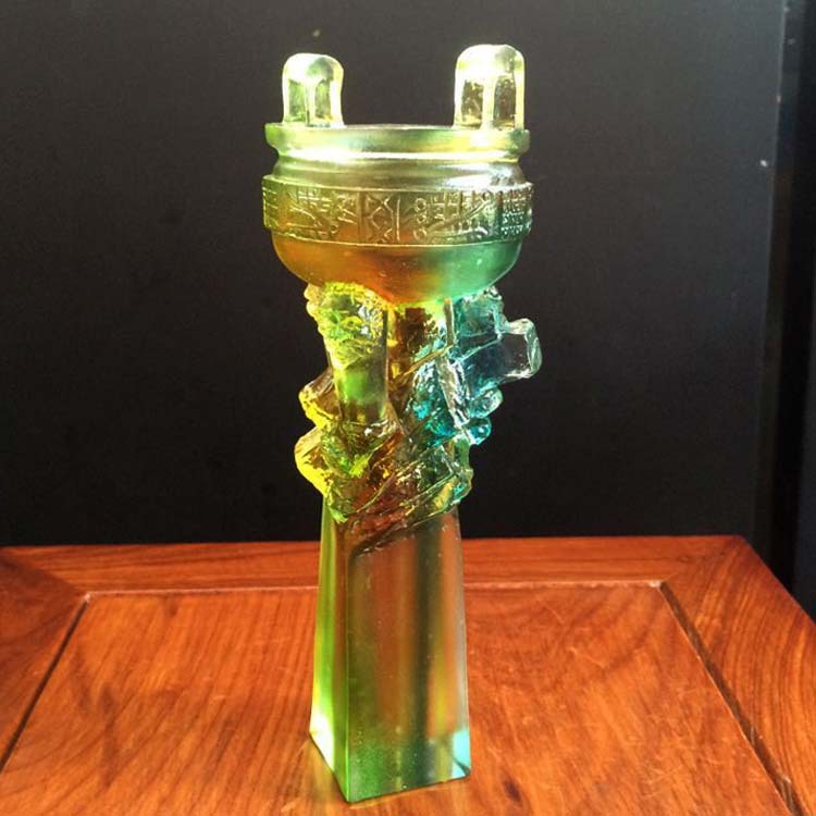 琉璃鼎 华鼎奖杯水晶琉璃工艺品可定制样式古法烧制高档礼品