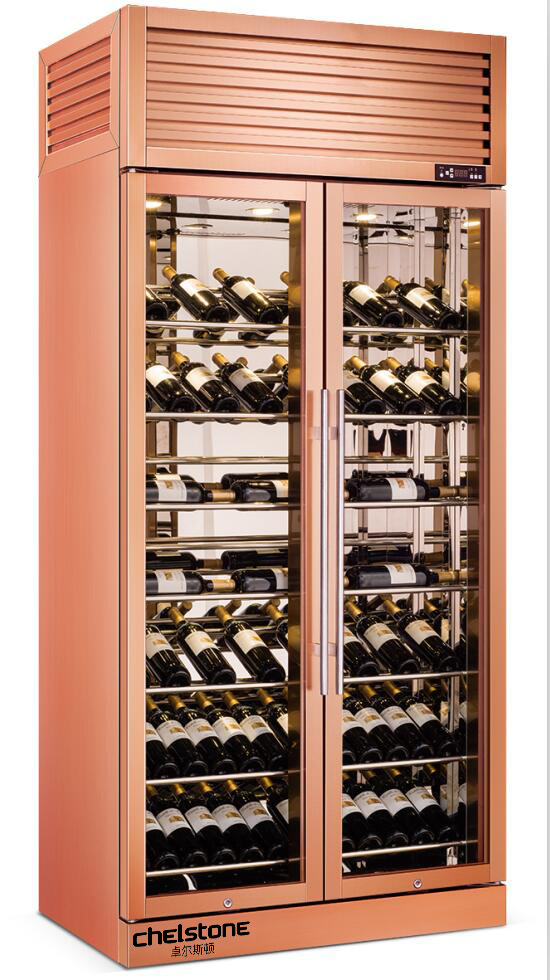 工厂直销三门不锈钢恒温酒柜红酒冷藏展示柜红酒保鲜柜深圳制冷