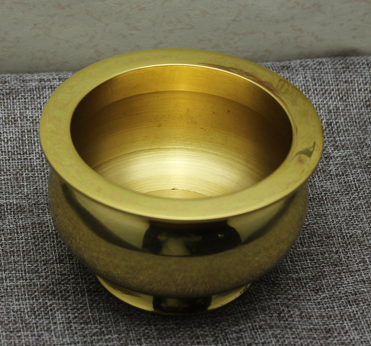 厂家直销纯铜香炉宗教用品光身铜香炉 熏香炉立香香炉佛堂用品