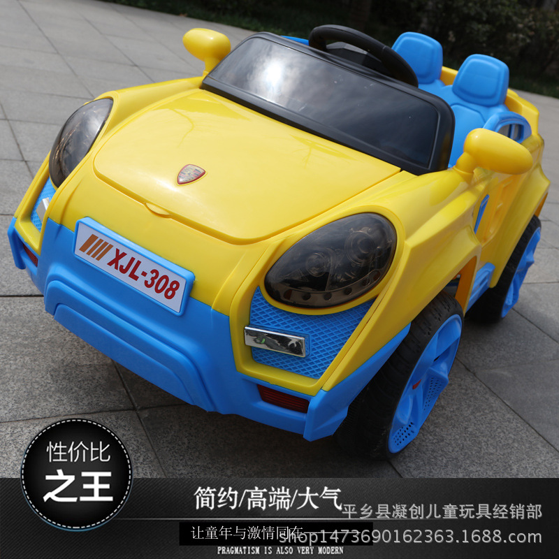 新款保时捷儿童电动车四轮双驱动可坐摇摆越野汽车遥控小孩