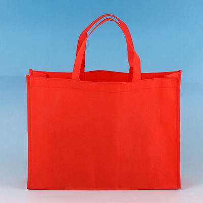 爆款推荐大红色空白无纺布包装袋环保耐用手提袋可重复使用