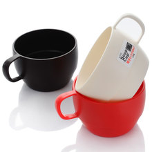 日本进口马克杯 创意咖啡杯大容量牛奶杯 简约塑料情侣杯加热杯子