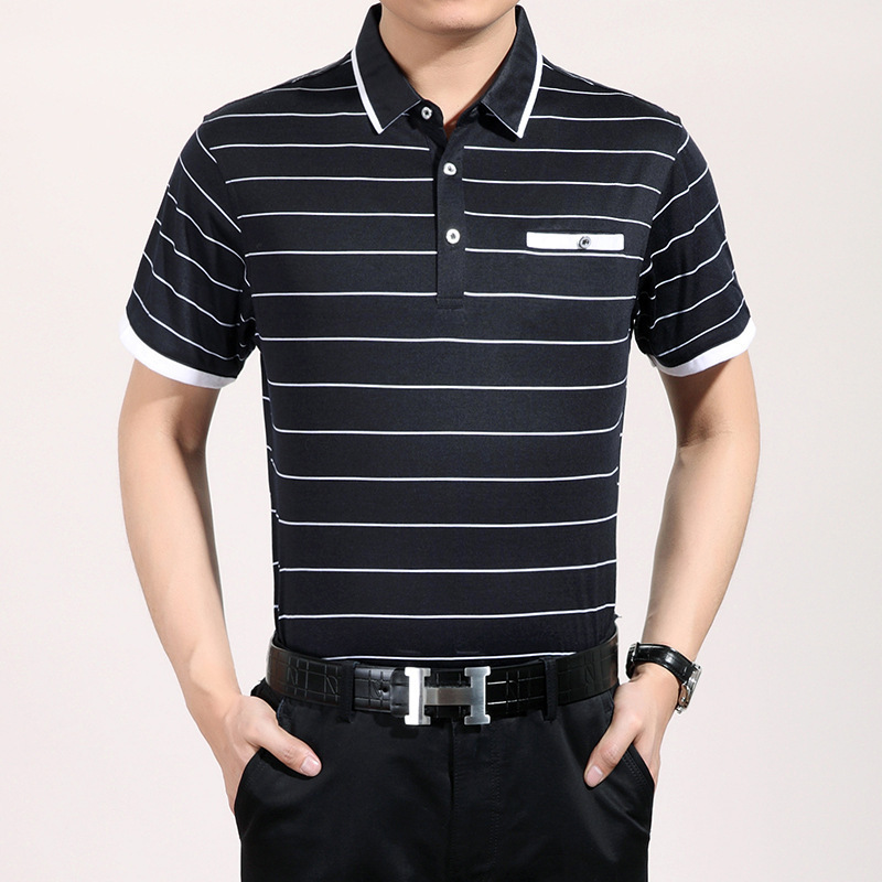 a20/9 直销男t恤地摊  销货网男装商务翻领短袖夏季