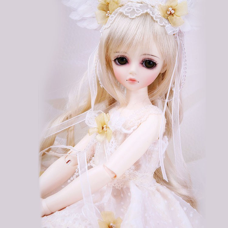 bjd芭比娃娃假头发化纤丝动漫sd公仔发头套来图来样宝石之国