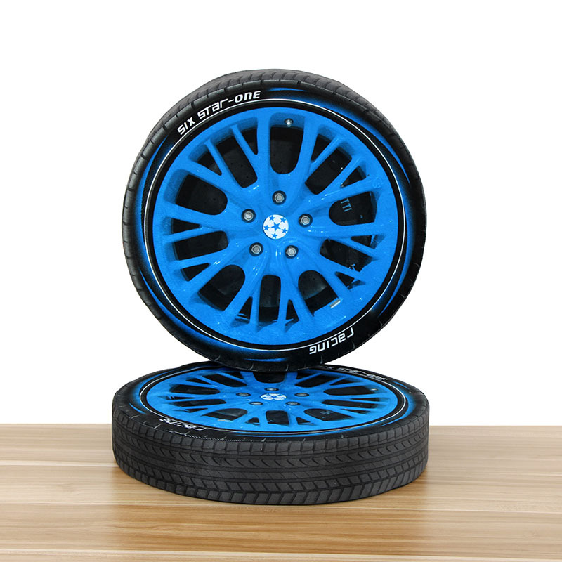 秋冬新款3d靠垫抱枕坐垫椅垫 创意设计3d轮胎造型 高清数码印花