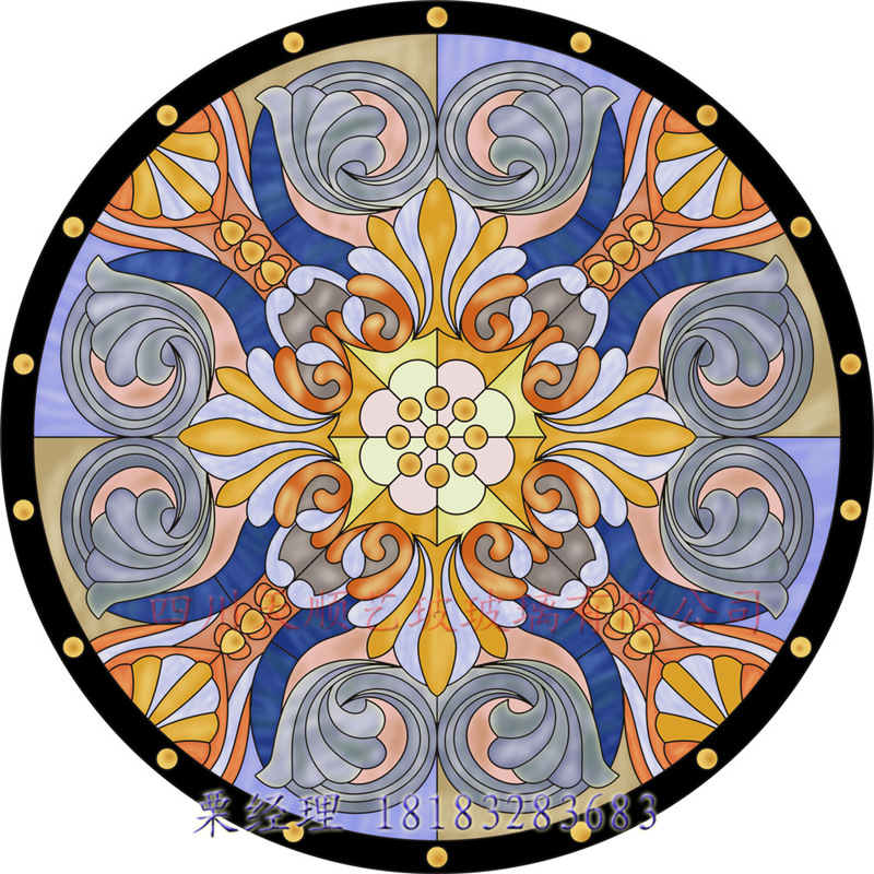 天顺玻璃 彩色教堂艺术玻璃 玻璃穹顶 蒂凡尼专用彩色玻璃