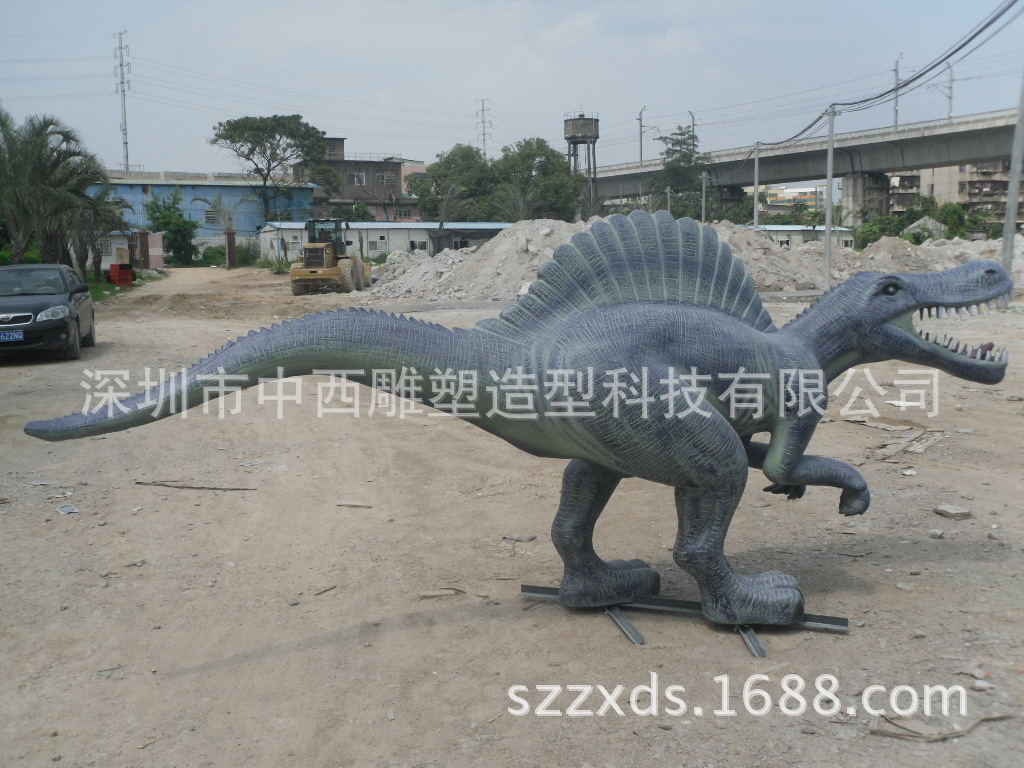 户外工程定制玻璃钢恐龙雕塑 动物造型设计 广场恐龙主题雕塑装饰