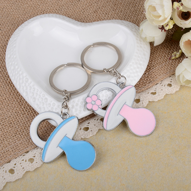 彩色金属奶嘴钥匙扣 创意合金男宝女宝奶嘴钥匙挂饰 厂家直销