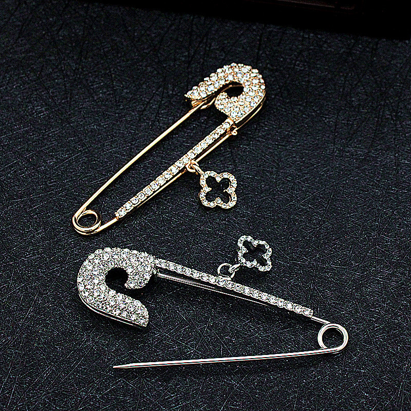 水钻大别针 韩版新款brooch开衫毛衣大别针胸针胸花配饰.