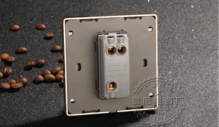 西门子开关插座拉丝香槟金大面板家用一开双