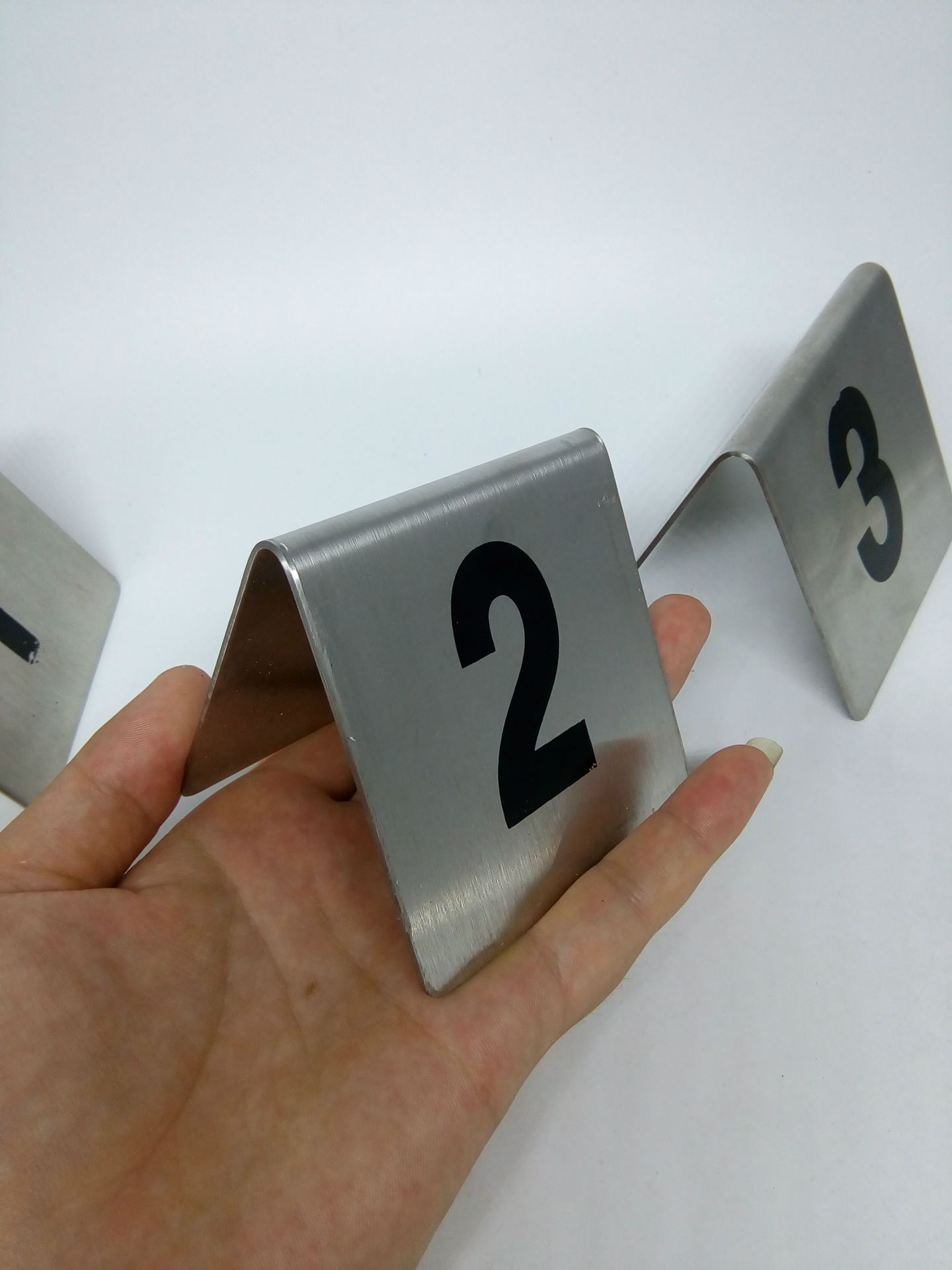 不锈钢数字台号餐桌台号牌桌号牌台位牌菜牌1-100任选特价