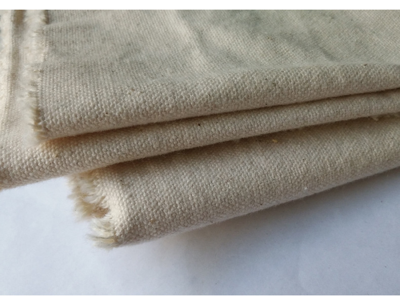 爆款批发 12安有机棉帆布箱包家纺面料 带证书