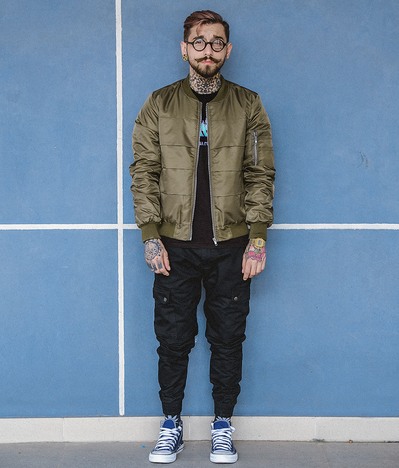 秋冬日系军事风ma1飞行加厚立领夹克棒球