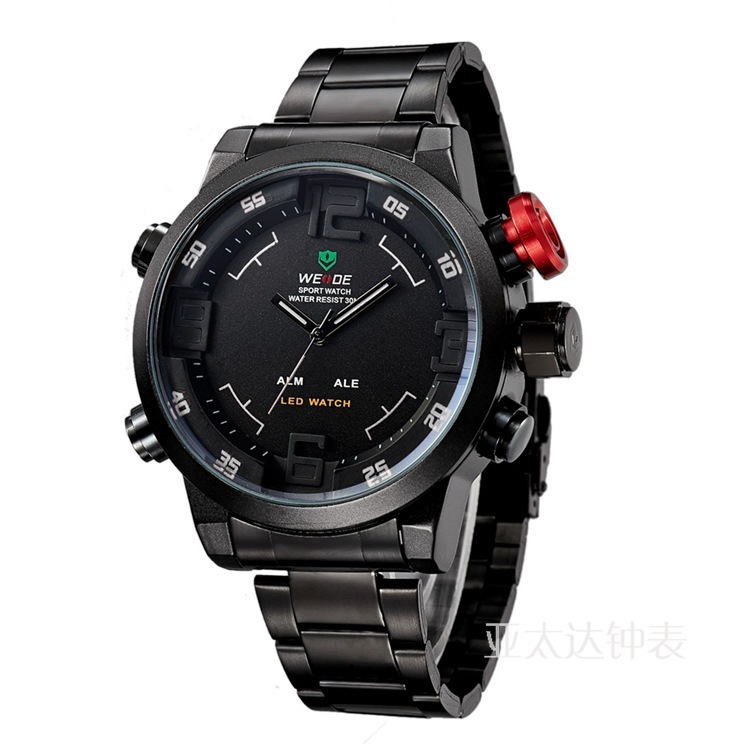WEIDE威得2309爆款户外运动登山防水腕表LED系列男士石英手表手表