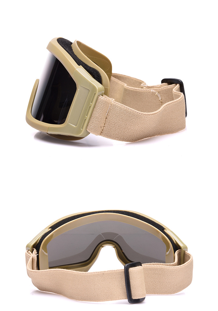 蝗虫风镜沙漠防风防雾防沙cs彩弹射击护目镜战术眼镜3副片装