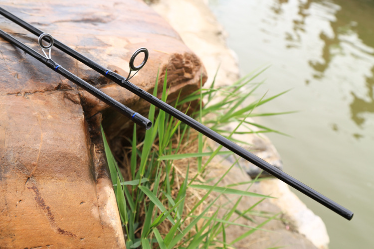 厂家批发路亚竿碳素直柄枪柄2.1 2.4米mh硬调鱼竿插节杆渔具特价