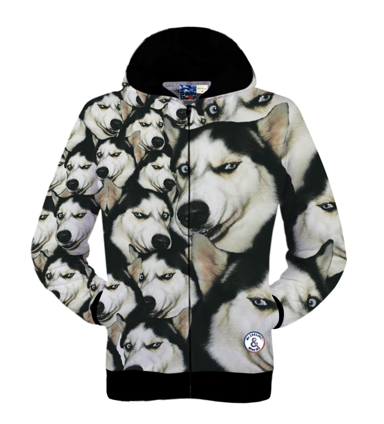 3d夹克连帽欧美外贸男女拉链外套运动保暖动物搞笑嘻哈恶搞连帽衣