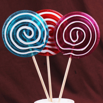 a80克透明圆形日式波板棒棒糖多种水果味硬糖果零食品批发