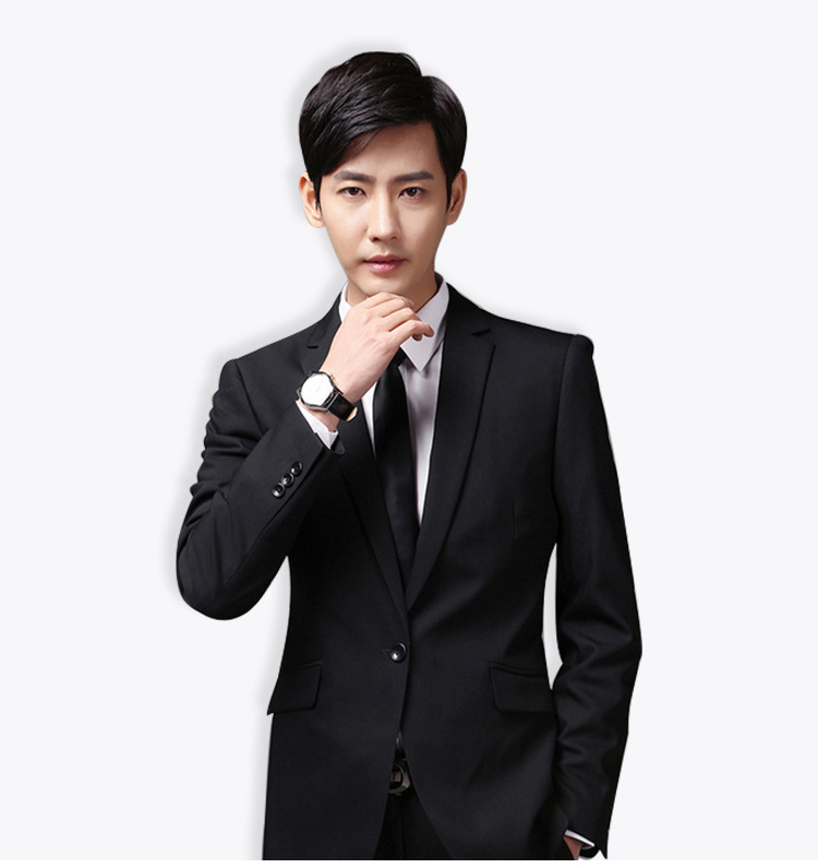 2016新款商务男式西服 修身男西装套装工作白领男士职业装定制