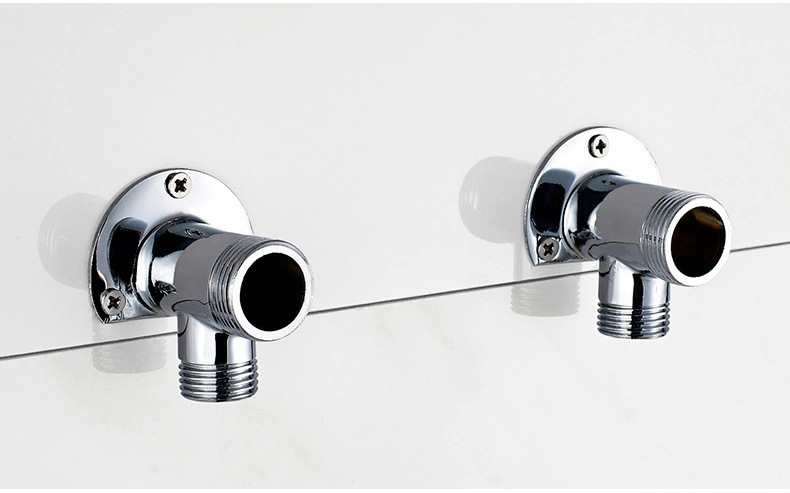 全铜加厚淋浴花洒转接头明装转暗装固定脚架转换器