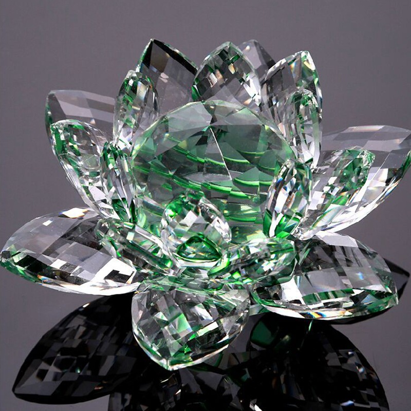 水晶莲花摆件 汽车摆件水晶莲花 厅摆件水晶莲花家居装饰厂家批发