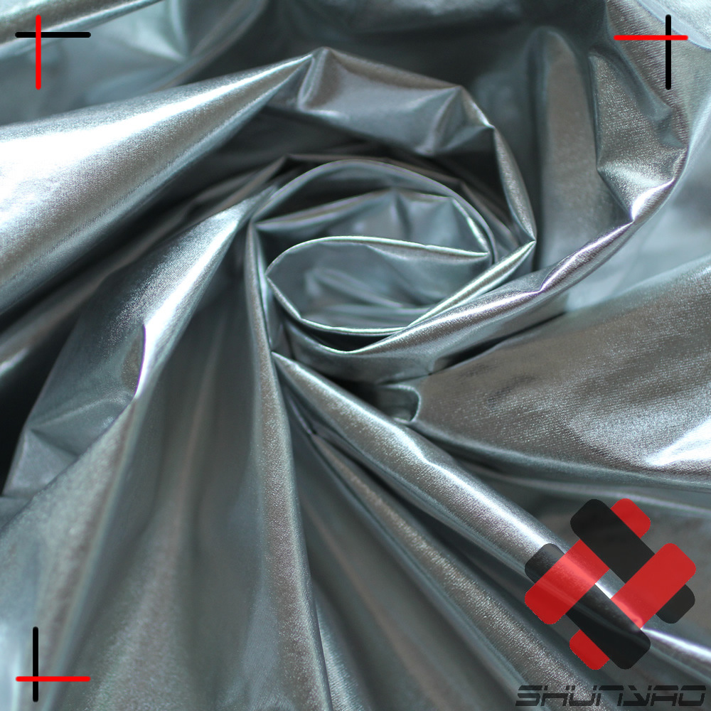 舜尧 超薄尼龙尼丝纺亮光涂银 超柔软银色