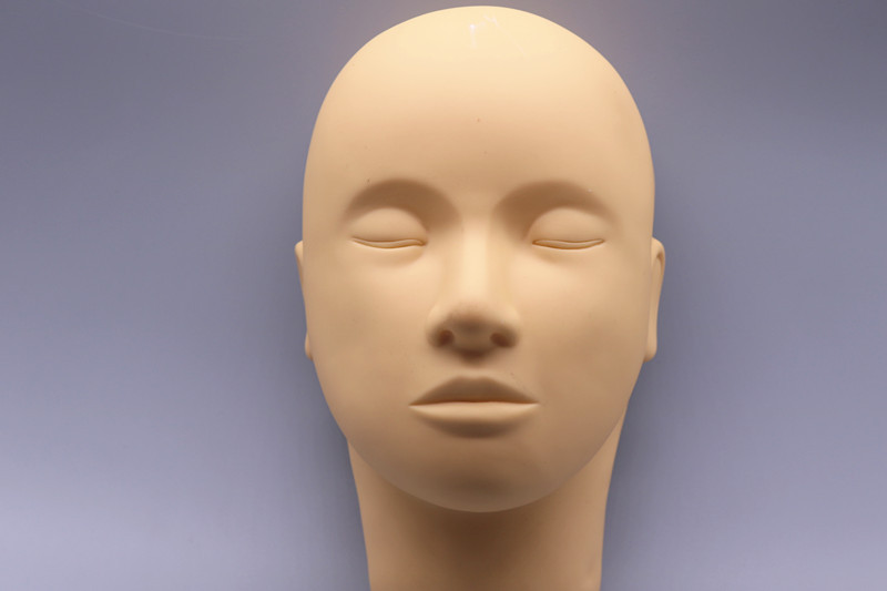 嫁接睫毛人头模型美容用具假人头种睫毛练习模型闭眼新手适用