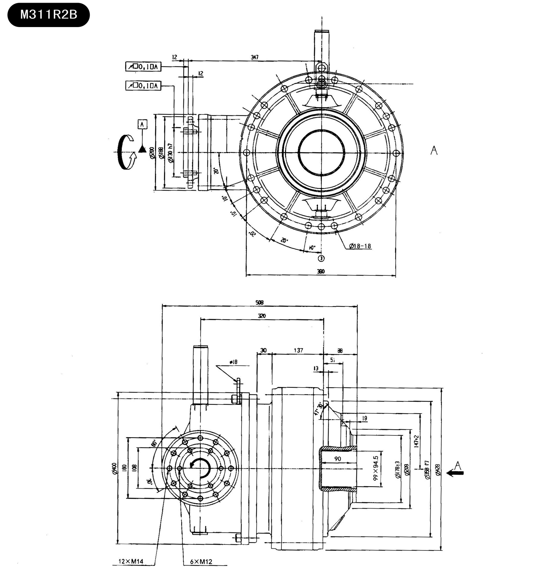 1500行星减速机安装图纸2b