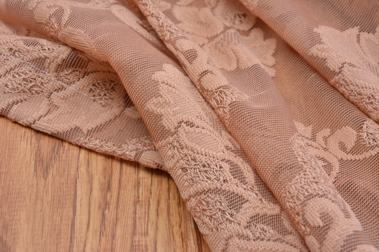 欧式 经编提花窗帘纱布料 卧室客厅飘窗窗纱 纱帘白色现货批发