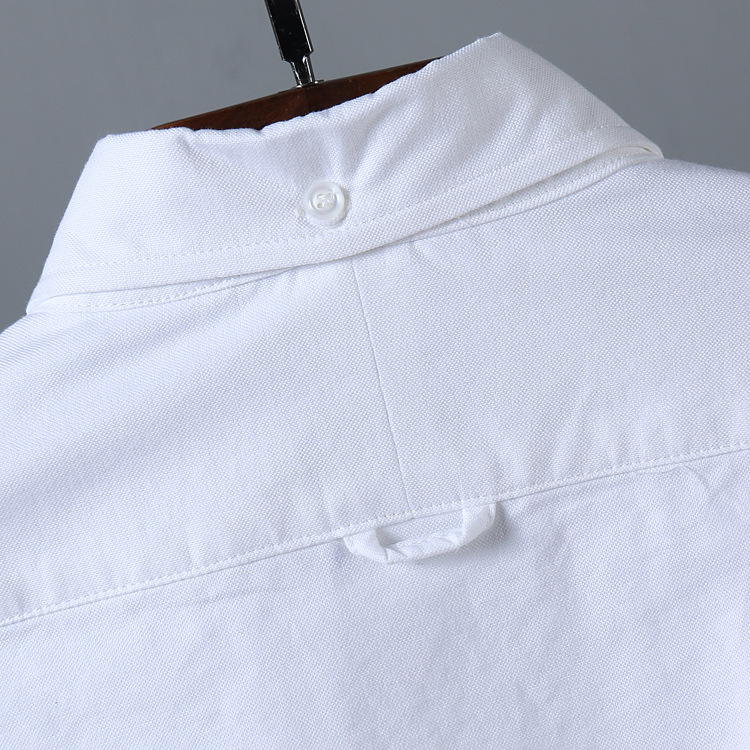 一件代发欧美潮牌 tb长袖衬衫衣襟蓝白红彩带男女牛津纺衬衣