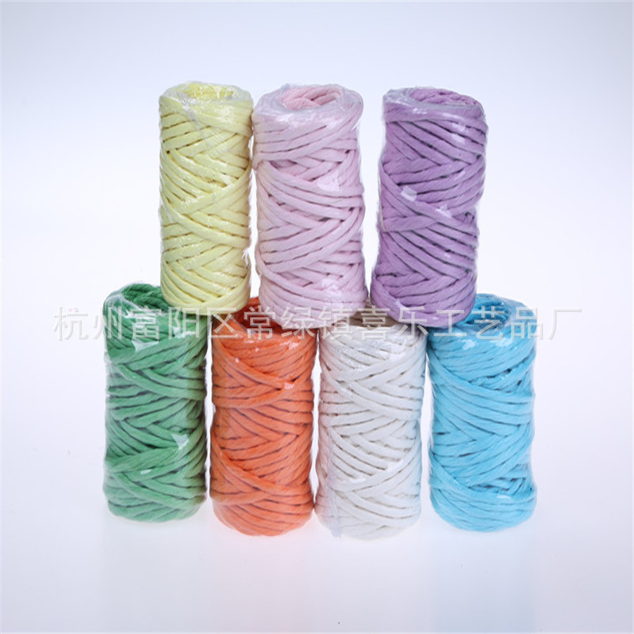 Color Thick Rope Can Be Made Wrist Strap Can Be Made Flower Diameter 4.5mm Size 20 a Retro Colored Hemp Rope