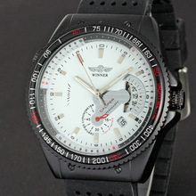 t-winner运动型三针带日历机械手表 条钉正品机械男女胶带手表56